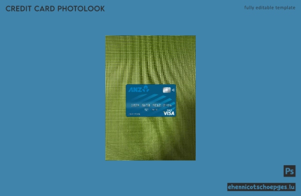 Australia ANZ Bank Visa-Karte Fotoansicht Beispielvorschau